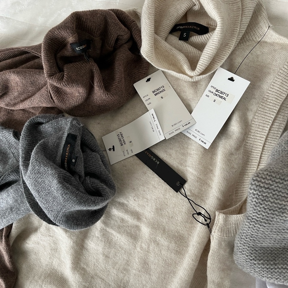 NWT BCBG MaxAzria Sleeveless Turtleneck Sweaters - Picture 6 of 9